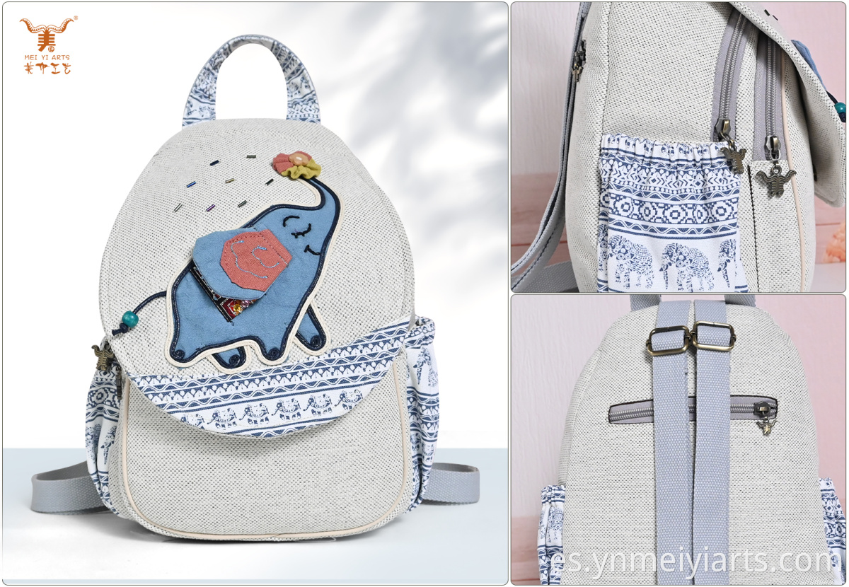 Ethnic Print Backpack